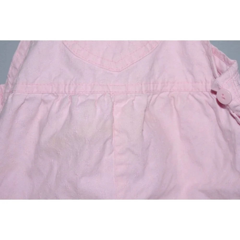 Vintage OshKosh B'Gosh Vestbak Rare Pink Floral Overalls 12 mos.‎ 90s USA VGUC